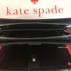 画像4: ケイトスペード Kate Spade キラキラ グリッターが可愛い joeley 二つ折り財布 ブラック WLRU5762 送料無料