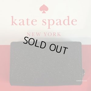 画像2: ケイトスペード Kate Spade キラキラ グリッターが可愛い joeley 二つ折り財布 ブラック WLRU5762 送料無料