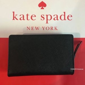 画像2: ケイトスペード Kate Spade レザー cameron 二つ折り財布 ブラック 黒 WLRU5440 送料無料