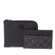 コーチ COACH CJ882 3-IN-1 Lジップ ウォレット シグネチャー キャンバス ブラック チャコール 黒 財布 カードケース 正規店商品 送料無料