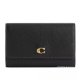 コーチ COACH CP025 エッセンシャル ミディアム フラップ ウォレット ブラック 黒 三つ折り財布 正規店商品 送料無料 