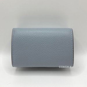 画像2: コーチ COACH CM437 ミニ トライフォールド ウォレット グレーブルー 三つ折り 折りたたみ財布 正規店商品 送料無料