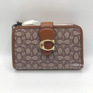 画像1: コーチ COACH CM508 タビー ミディアム ウォレット マイクロ シグネチャー ジャカード 二つ折り財布 正規店商品 送料無料 