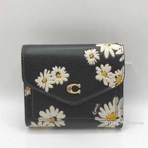 画像1: コーチ COACH CS127 ウィン スモール ウォレット フローラル プリント 花柄 折りたたみ財布 正規店商品 送料無料