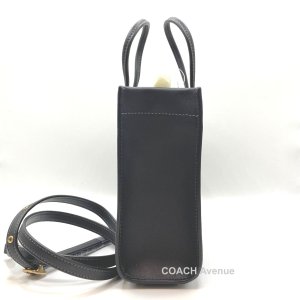 画像3: なくなり次第終了セール コーチ COACH C4828 ミニ カシン トート グラブタンレザー ブラック 黒 クロスボディ 斜めがけ 正規店商品 送料無料