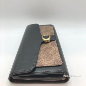 画像3: コーチ COACH 1154 タビー ロング ウォレット イン カラーブロック シグネチャー キャンバス 長財布 送料無料 日本未入荷