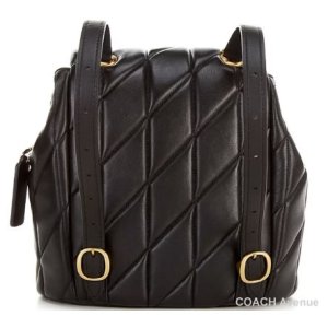 画像2: コーチCOACH CU076 タビー バックパック キルティング  ブラック 黒 リュックサック 斜めがけ 正規店商品 送料無料 