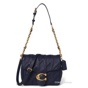 画像1: コーチ COACH CW629 タイムズ スクエア タビー ショルダー バッグ キルティング ダーク ネイビー 斜めがけ クロスボディ 正規店商品 送料無料