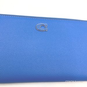 画像3: コーチ COACH CJ884 シグネチャー キャンバス インテリア アコーディオン ジップ ウォレット 長財布 ブルーベリー ブルー 送料無料