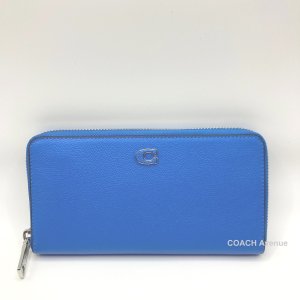 画像1: コーチ COACH CJ884 シグネチャー キャンバス インテリア アコーディオン ジップ ウォレット 長財布 ブルーベリー ブルー 送料無料