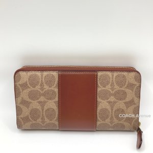 画像2: コーチ COACH CC490 アコーディオン ジップ ウォレット カラーブロック シグネチャー キャンバス 長財布 正規店商品 送料無料