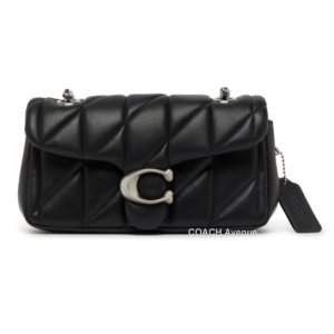 画像1: コーチ COACH  CP149 タビー ショルダー バッグ 20 キルティング ブラック 黒  金具シルバー 斜めがけ クロスボディ 正規店商品 送料無料