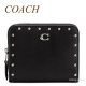 コーチ COACH CU708 ビルフォールド ウォレット リベット ブラック 黒 二つ折り 折りたたみ財布 正規店商品 送料無料