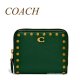 コーチ COACH CC967 ビルフォールド ウォレット リベット ダークパイン グリーン 緑 二つ折り 折りたたみ財布 正規店商品 送料無料