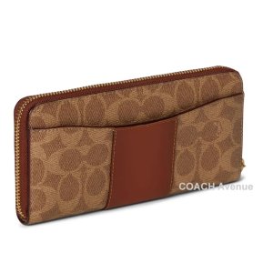 画像2: コーチ COACH CS031 エッセンシャル スリム アコーディオン ジップ ウォレット シグネチャー キャンバス 長財布 送料無料 正規店商品