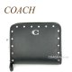 コーチ COACH CU708 ビルフォールド ウォレット リベット ブラック 黒 二つ折り 折りたたみ財布 正規店商品 送料無料