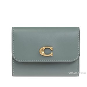 画像2: コーチ COACH CZ111 エッセンシャル カード ホルダー ウォレット セージ グリーン 三つ折り 折りたたみ財布 正規店商品 送料無料