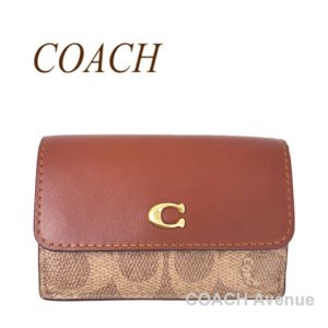 画像1: コーチ COACH CM438 ミニ トライフォールド ウォレット シグネチャー キャンバス 三つ折り 折りたたみ財布 正規店商品 送料無料