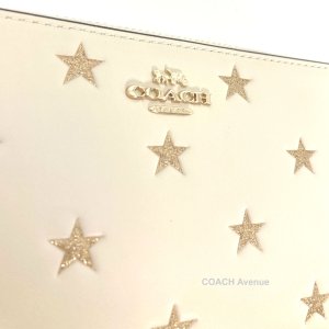 画像4: コーチ COACH CW479 ロング ジップ アラウンド ウォレット スター プリント チョークマルチ ホワイト 白 星柄 長財布  スマホ収納 送料無料 アウトレット