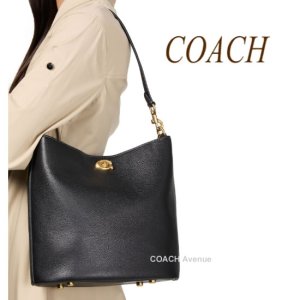 画像1: コーチ COACH CW624 ウィロウ ソフト バケット バッグ ブラック 黒 クロスボディ 斜めがけ 2way 正規店商品  送料無料