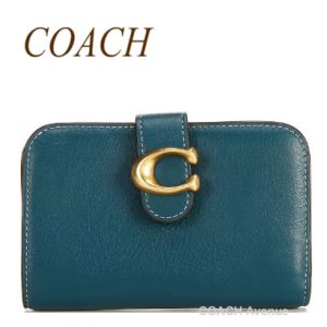 画像1: コーチ COACH CY234 タビー ウォレット マリン ブルー 二つ折り財布 コンパクト 正規店商品 送料無料 