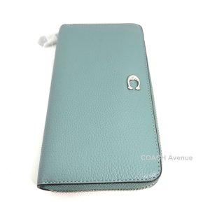 画像3: コーチ COACH CR547 アコーディオン ジップ ウォレット 長財布 アクアマリン 水色 ブルー  送料無料 正規店商品