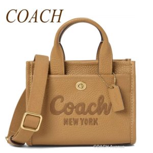 画像1: コーチ COACH CAO26 カーゴ トート バッグ 20 レザー ハニーブラウン 茶色 ショルダー クロスボディ 斜めがけ 正規店商品 送料無料