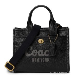 画像1: コーチ COACH CAO26 カーゴ トート バッグ 20 レザー ブラック 黒 ショルダー クロスボディ 斜めがけ 正規店商品 送料無料