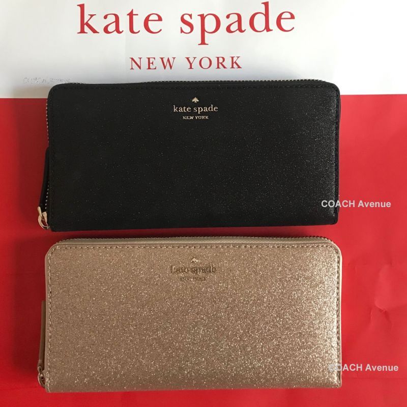 選べるカラー ケイトスペード Kate Spade キラキラグリッターが可愛い joeley コンチネンタル ウォレット 長財布