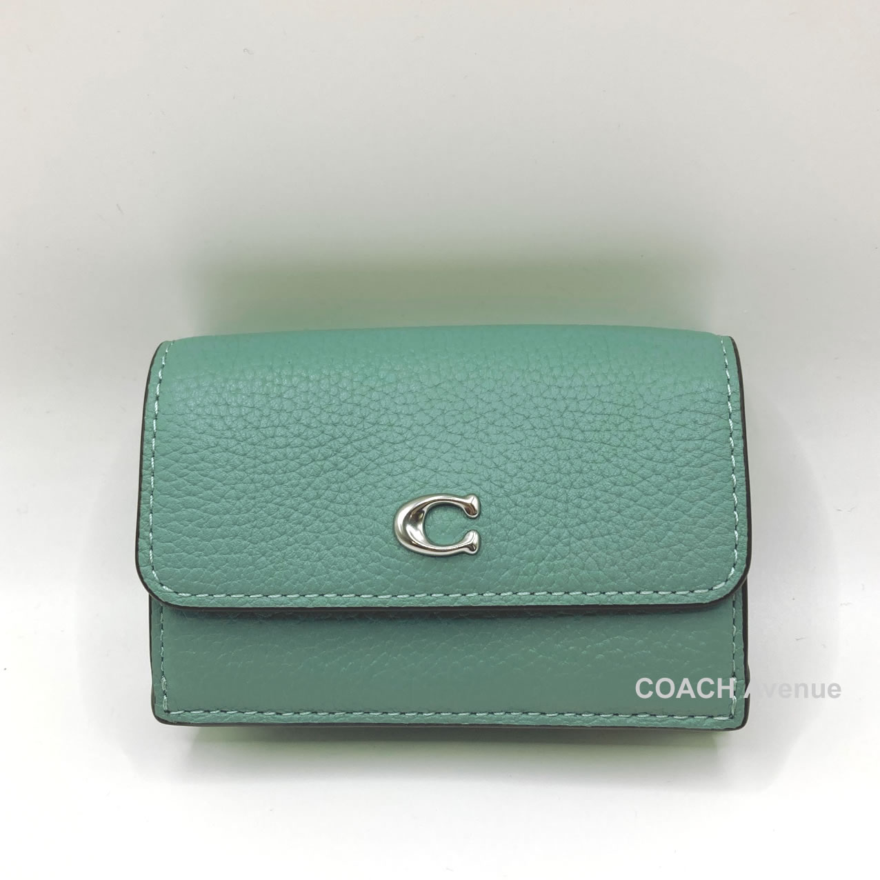 コーチ COACH CM437 ミニ トライフォールド ウォレット アクアマリン 三つ折り 折りたたみ財布 正規店商品 送料無料