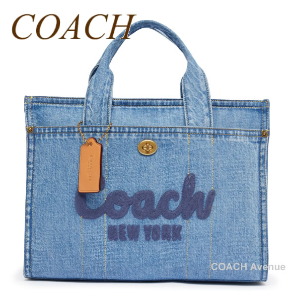 コーチ COACH CR657 デニム カーゴ トート ショルダー クロスボディ 斜めがけ インディゴ 正規店商品 送料無料