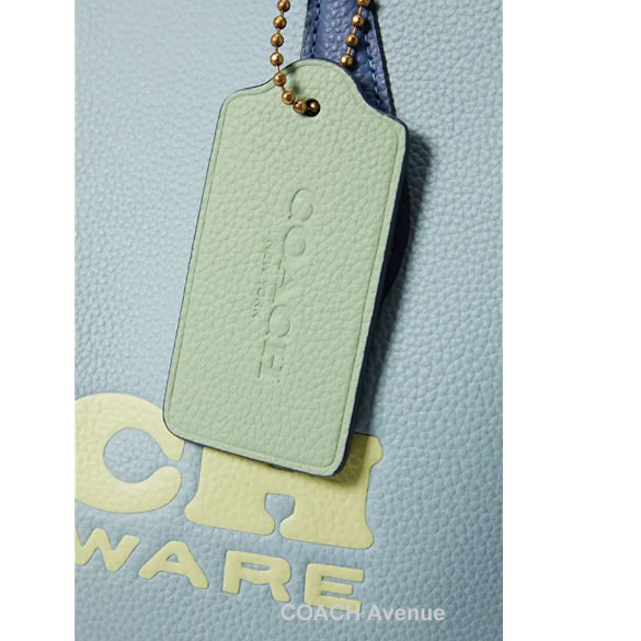 コーチ COACH CA097 キア トート カラーブロック アクアマルチ 送料